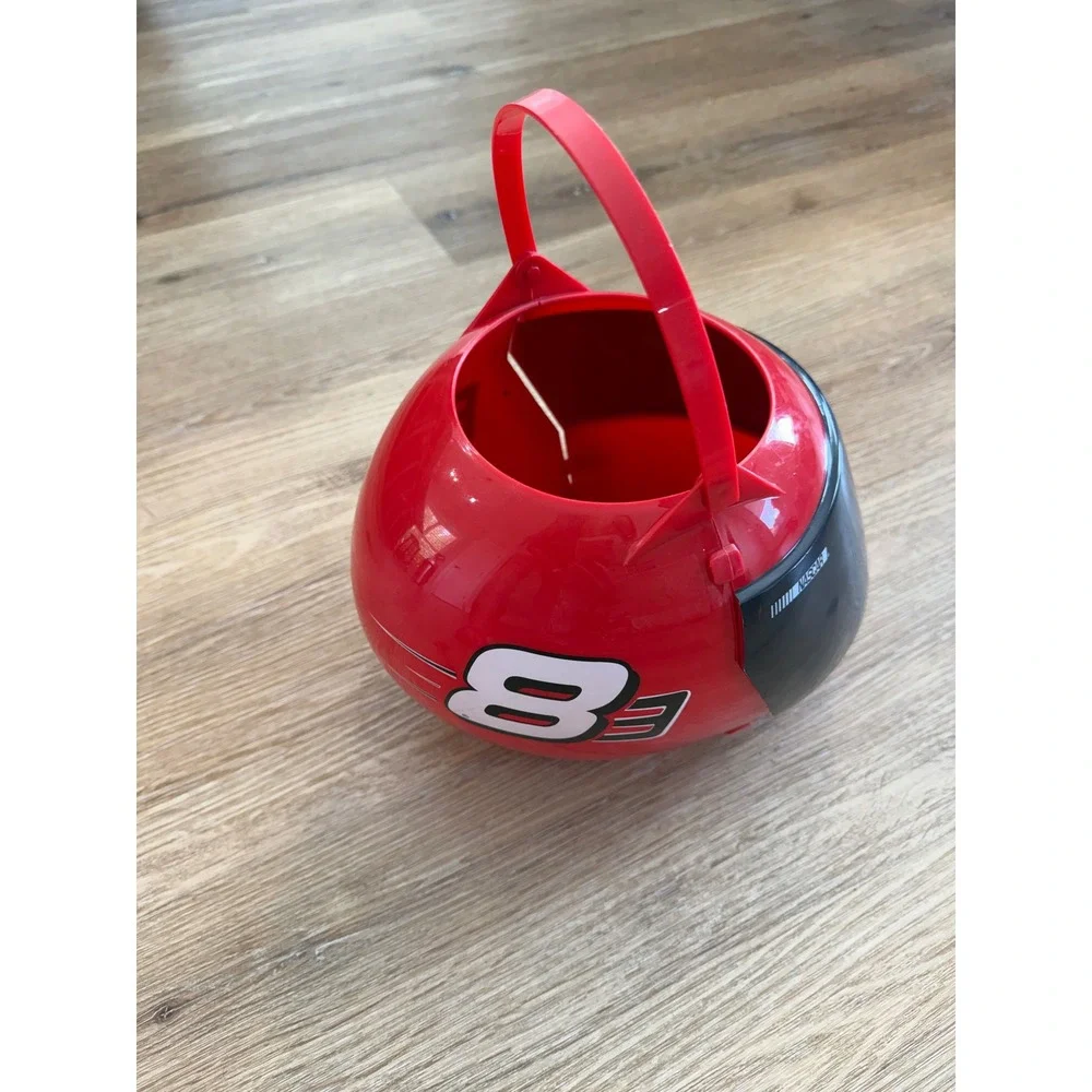 VTG NASCAR Racing Helmet Bucket Kids OS Red Dale Earnhardt Jr 8 Pail